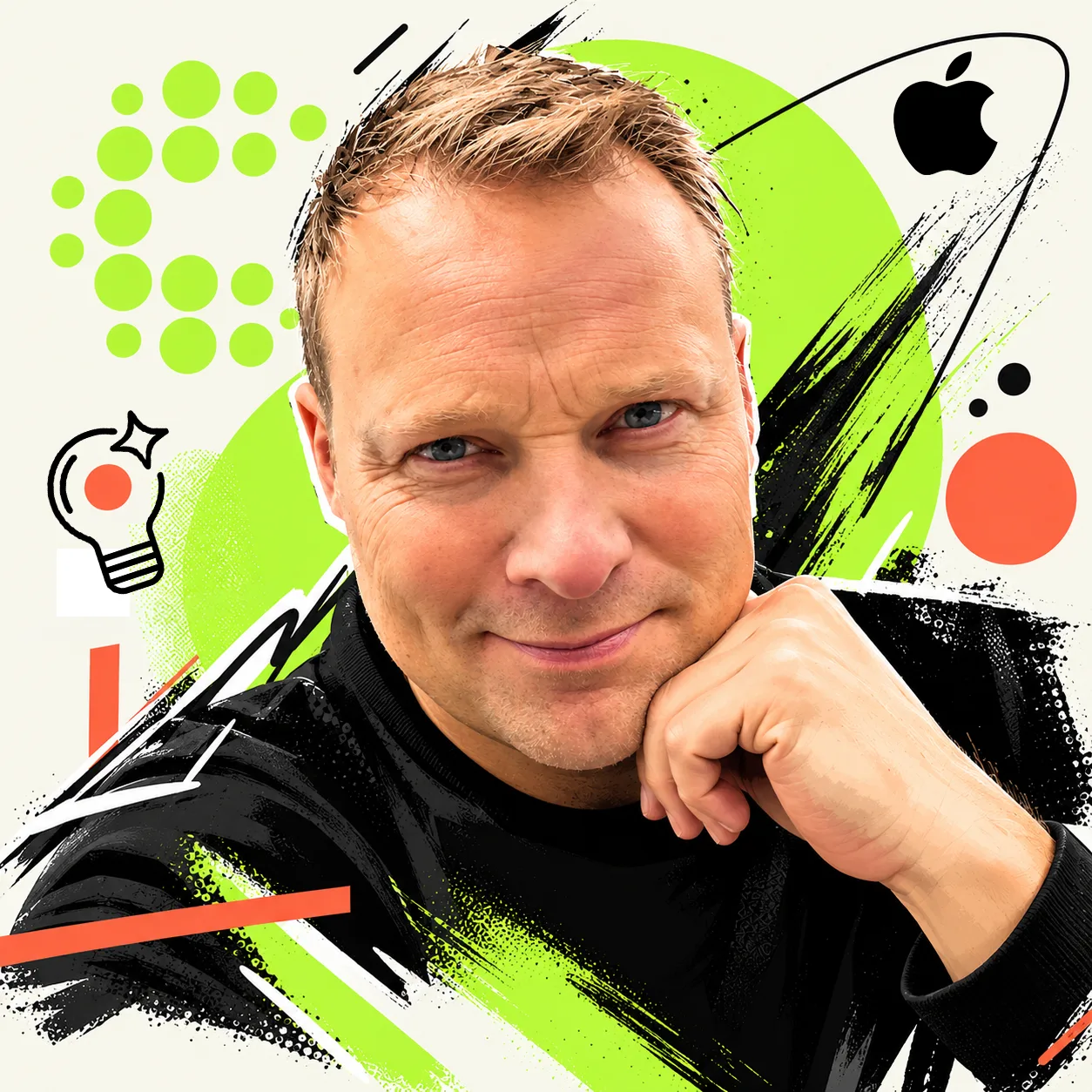 Portret van Dick Kuyten, grafisch ontwerper en oprichter van Creative Cocktail